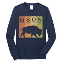 American Bison Periodic Table Elements Buffalo Retro Long Sleeve Shirt