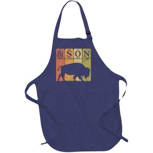 American Bison Periodic Table Elements Buffalo Retro Full-Length Apron With Pockets