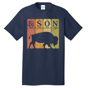 American Bison Periodic Table Elements Buffalo Retro Tall T-Shirt