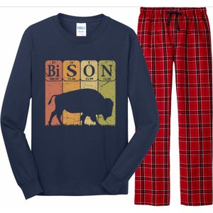 American Bison Periodic Table Elements Buffalo Retro Long Sleeve Pajama Set