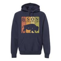 American Bison Periodic Table Elements Buffalo Retro Premium Hoodie