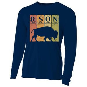 American Bison Periodic Table Elements Buffalo Retro Cooling Performance Long Sleeve Crew