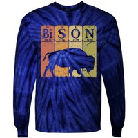 American Bison Periodic Table Elements Buffalo Retro Tie-Dye Long Sleeve Shirt