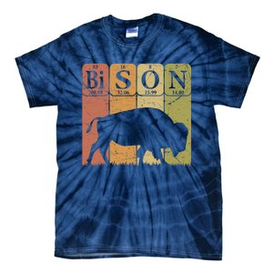 American Bison Periodic Table Elements Buffalo Retro Tie-Dye T-Shirt