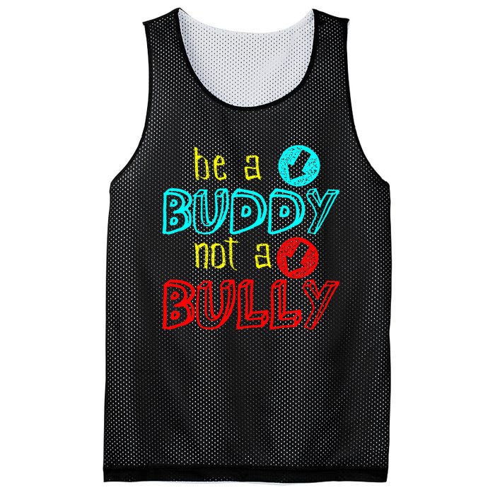 Anti Bullying Positive Message Be A Buddy Not A Bully Mesh Reversible Basketball Jersey Tank