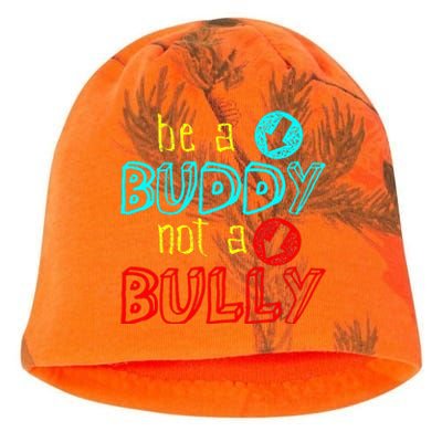 Anti Bullying Positive Message Be A Buddy Not A Bully Kati - Camo Knit Beanie