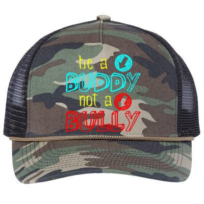 Anti Bullying Positive Message Be A Buddy Not A Bully Retro Rope Trucker Hat Cap