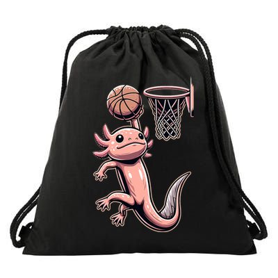 Axolotl Basketball Player Basketballer Sports Drawstring Bag