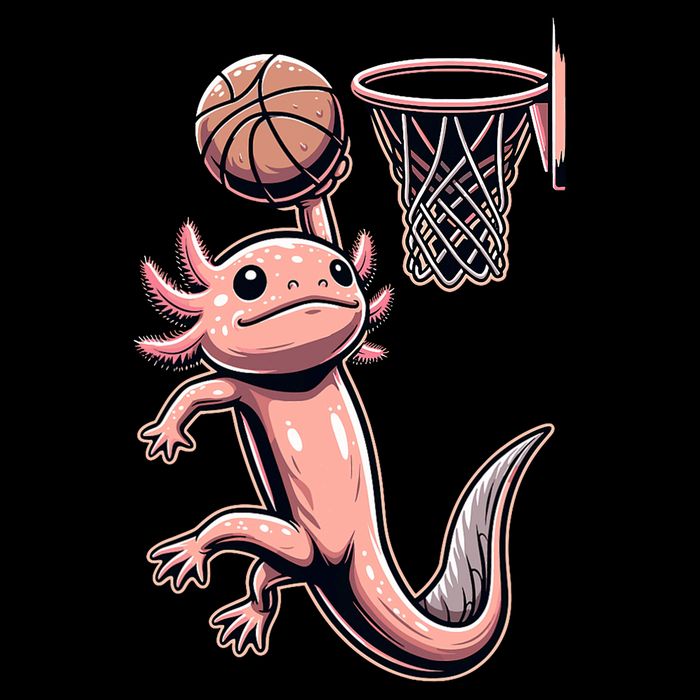 Axolotl Basketball Player Basketballer Sports Drawstring Bag