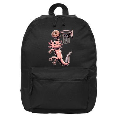Axolotl Basketball Player Basketballer Sports 16 in Basic Backpack
