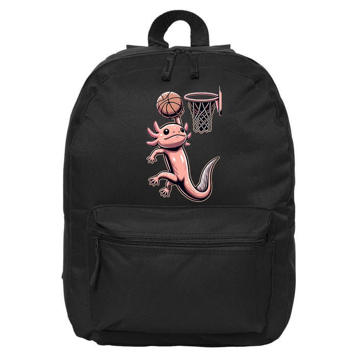 Axolotl Basketball Player Basketballer Sports 16 in Basic Backpack