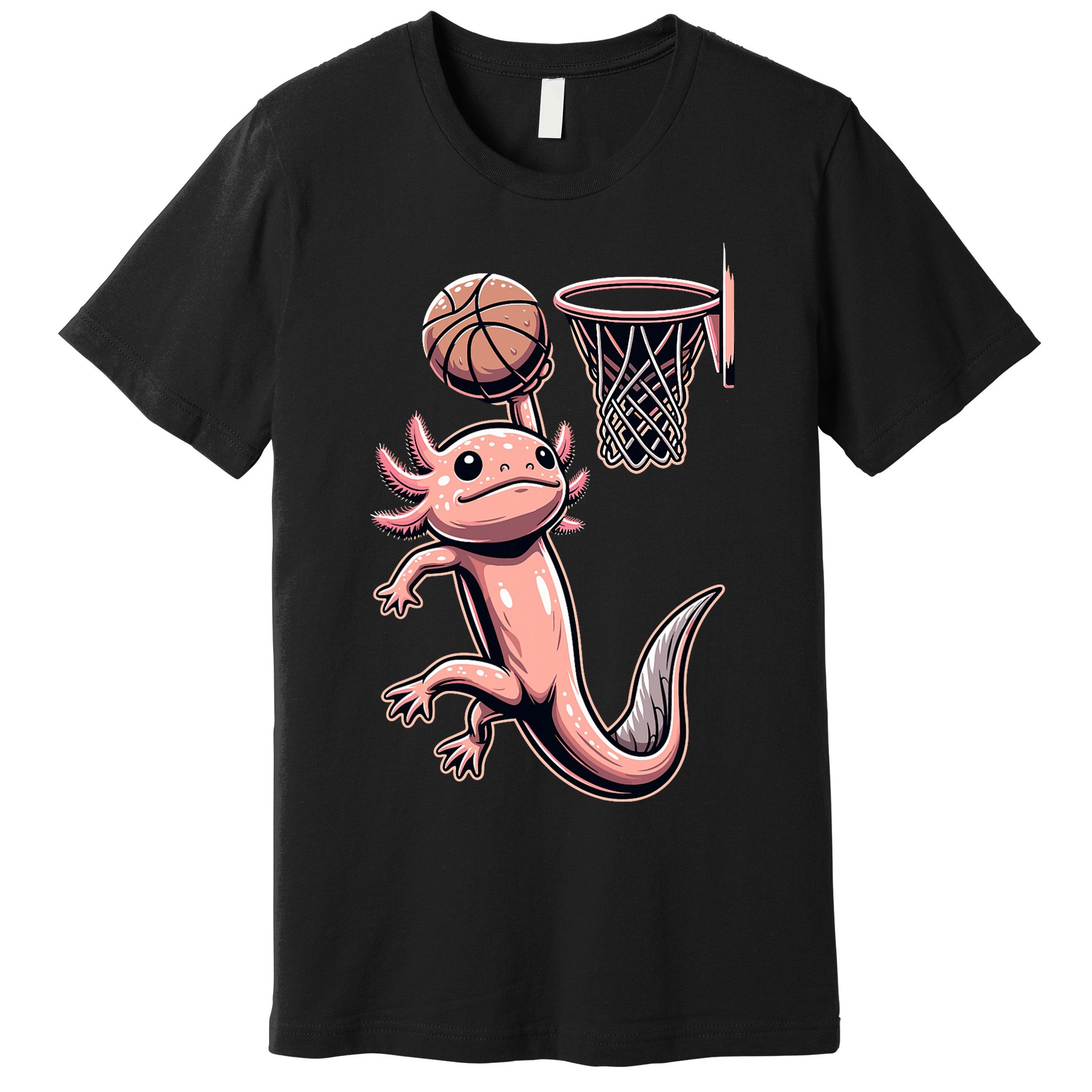 Axolotl Basketball Player Basketballer Sports Premium T-Shirt
