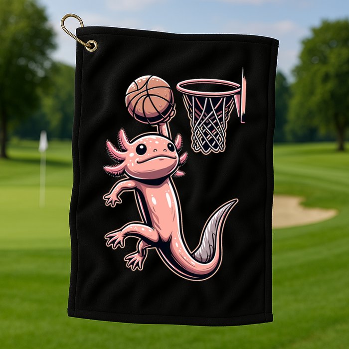 Axolotl Basketball Player Basketballer Sports Golf Towel