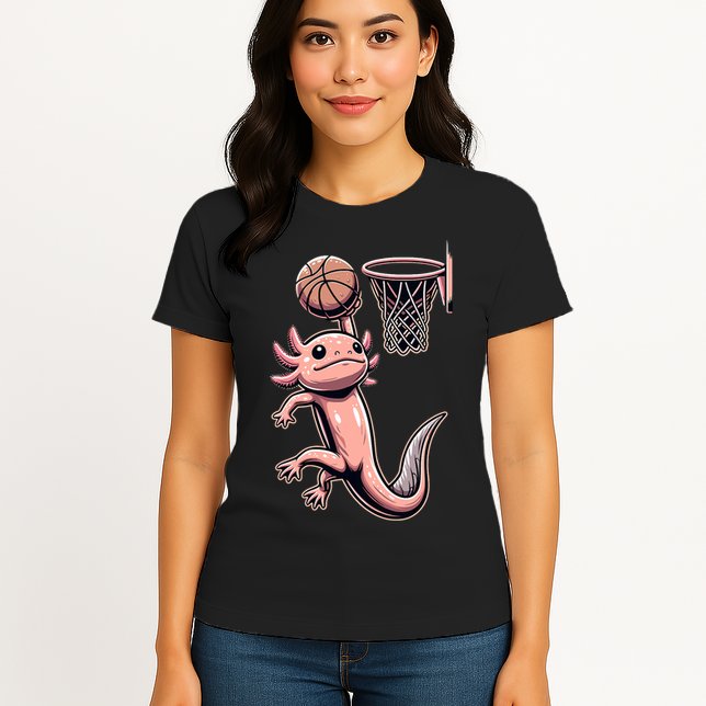 Axolotl Basketball Player Basketballer Sports Womens T-Shirt