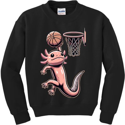 Axolotl Basketball Player Basketballer Sports Kids Sweatshirt