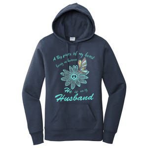 A Big Piece Of My Heart Lives In Heaven And He Is My Husband Women's Pullover Hoodie