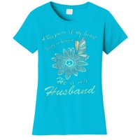 A Big Piece Of My Heart Lives In Heaven And He Is My Husband Women's T-Shirt