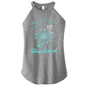 A Big Piece Of My Heart Lives In Heaven And He Is My Husband Women's Perfect Tri Rocker Tank