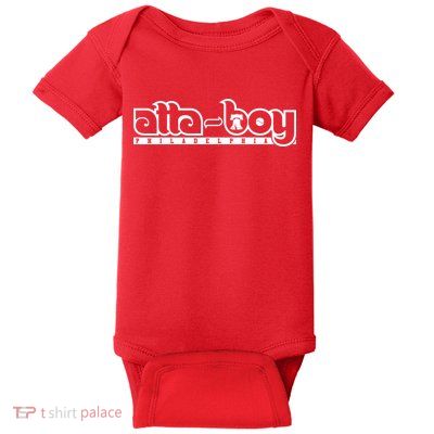 Atta Boy Philly Red October Philadelphia Baseball Baby Bodysuit