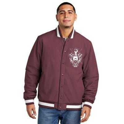 Awesome Billiards Pool Player Insulated Varsity Jacket