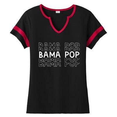 Alabama Bama Pop Dad Fathers Day Gift Pawpaw Papa Ladies Halftime Notch Neck Tee