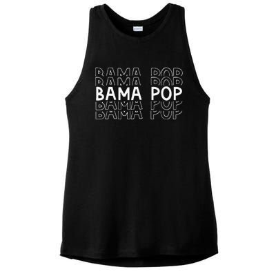 Alabama Bama Pop Dad Fathers Day Gift Pawpaw Papa Ladies PosiCharge Tri-Blend Wicking Tank