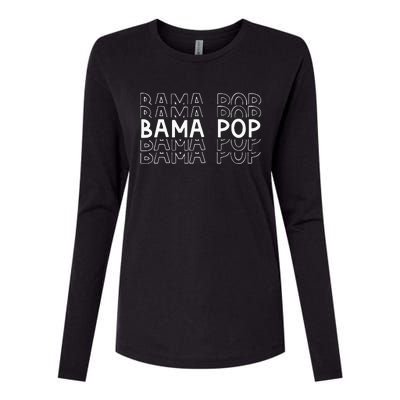 Alabama Bama Pop Dad Fathers Day Gift Pawpaw Papa Womens Cotton Relaxed Long Sleeve T-Shirt