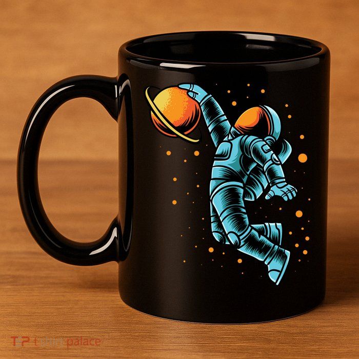 Astronaut Basketball Player 11oz C Handle Ceramic Mug
