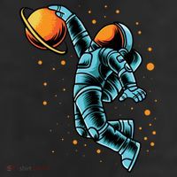 Astronaut Basketball Player 11oz C Handle Ceramic Mug