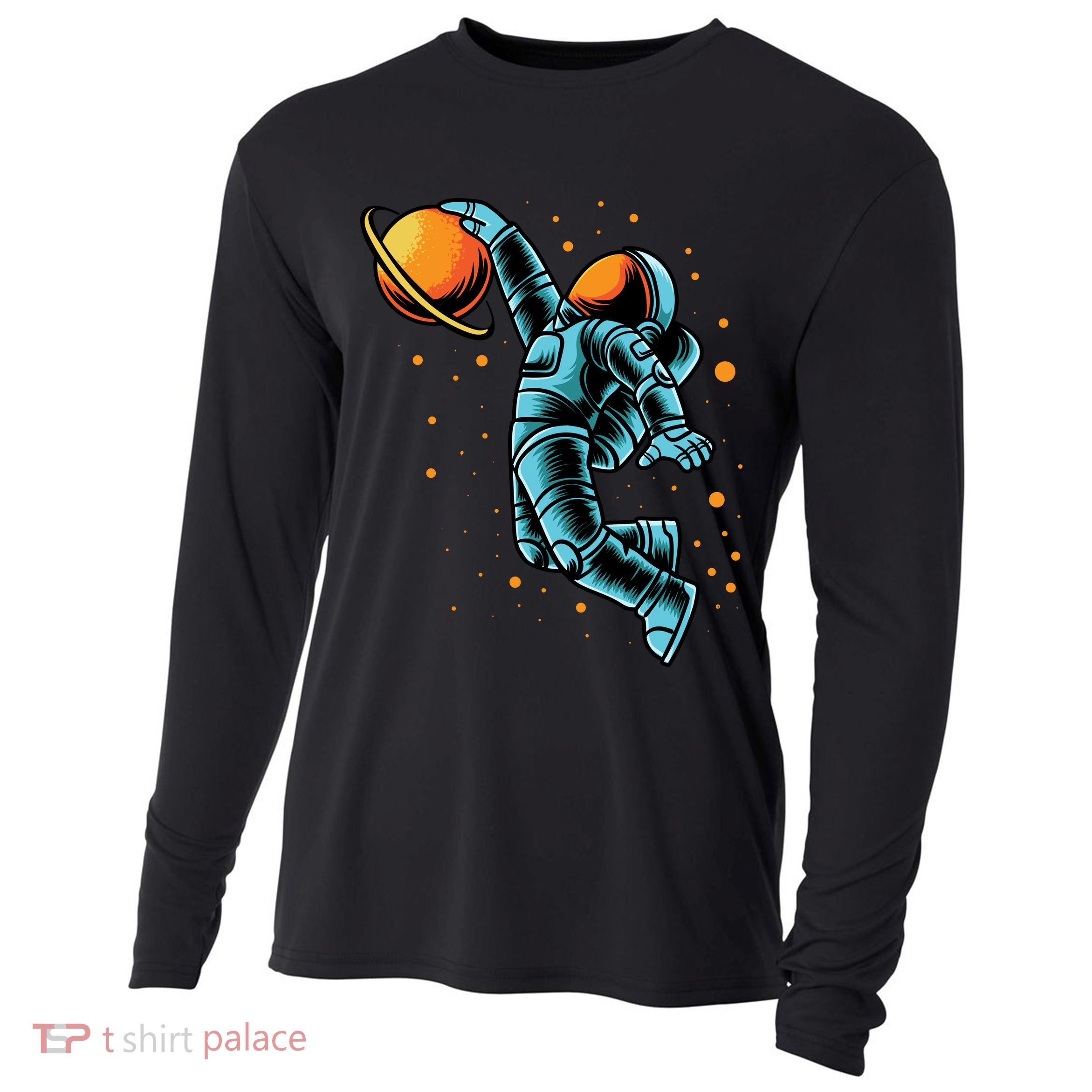 Astronaut Basketball Player Cooling Performance Long Sleeve Crew
