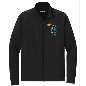 Astronaut Basketball Player Stretch Full-Zip Cadet Jacket