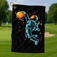 Astronaut Basketball Player Golf Towel