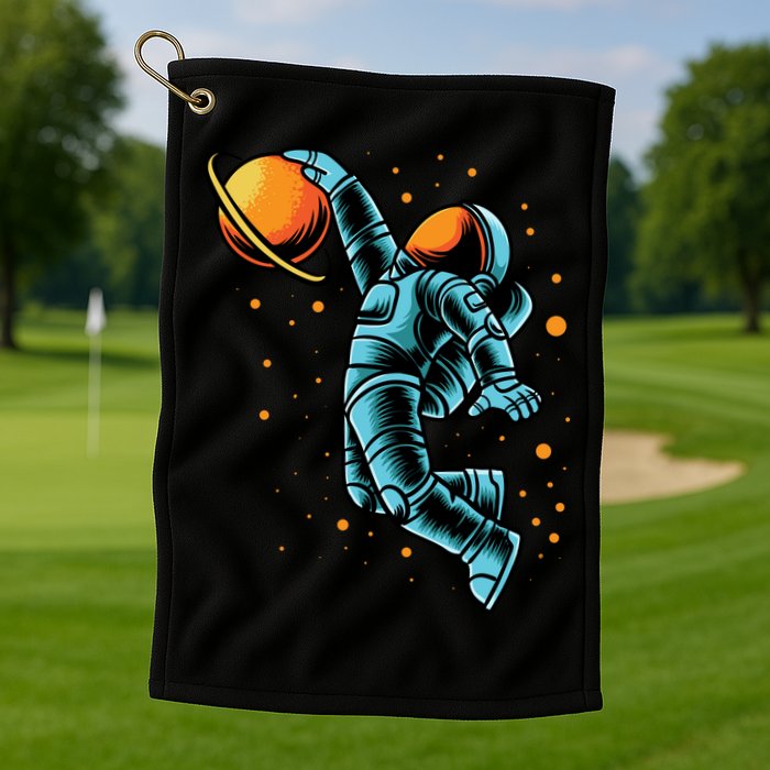 Astronaut Basketball Player Golf Towel