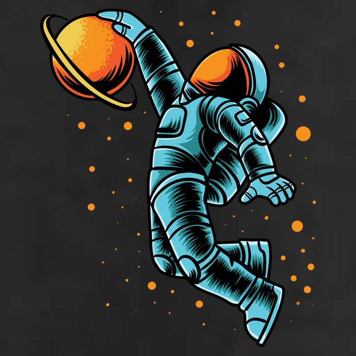Astronaut Basketball Player Golf Towel