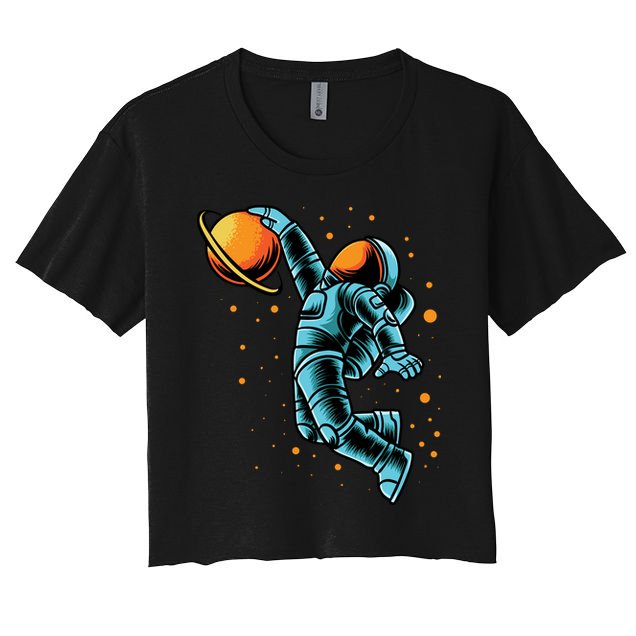 Astronaut Basketball Player Crop Top