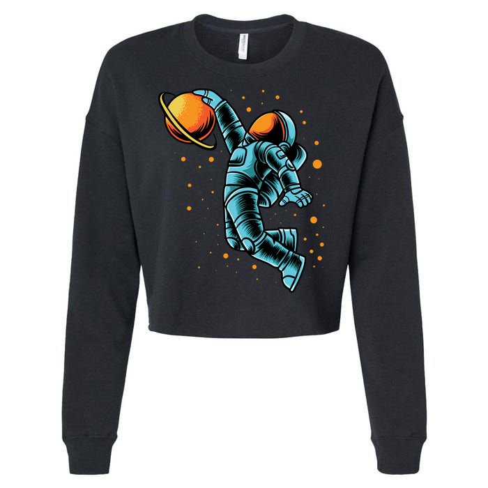 Astronaut Basketball Player Cropped Pullover Crew