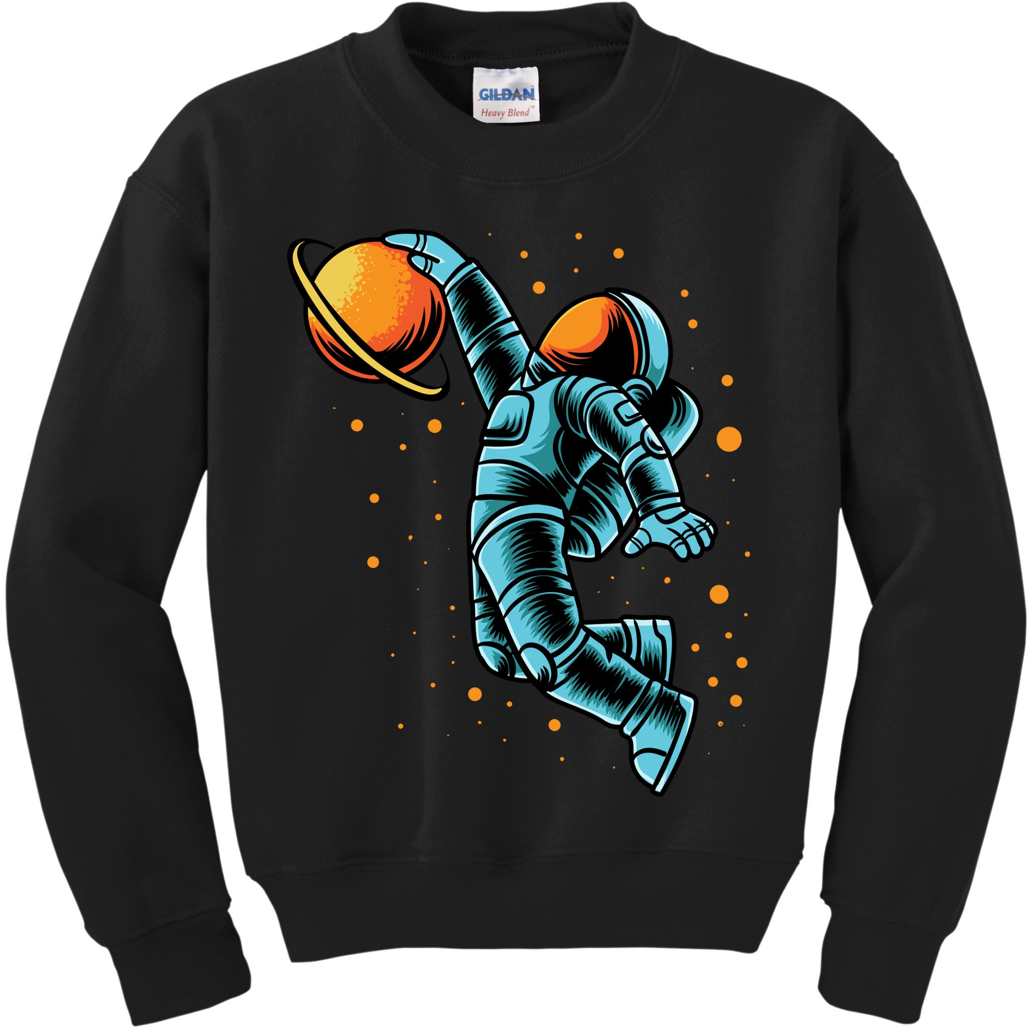 Astronaut Basketball Player Kids Sweatshirt