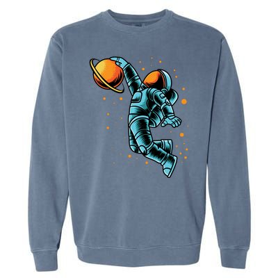 Astronaut Basketball Player Garment-Dyed Sweatshirt