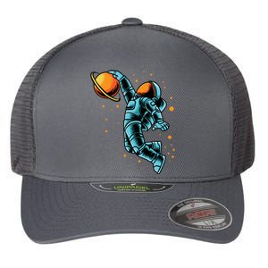 Astronaut Basketball Player Flexfit Unipanel Trucker Cap