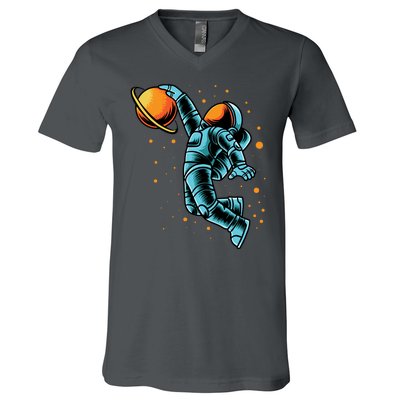 Astronaut Basketball Player V-Neck T-Shirt