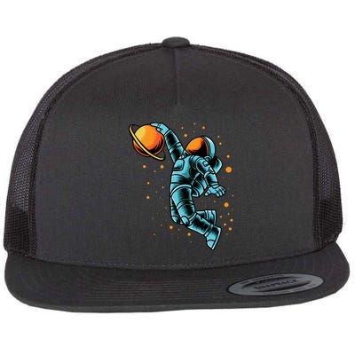 Astronaut Basketball Player Flatbill Hat