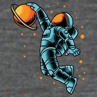 Astronaut Basketball Player Baby Bodysuit