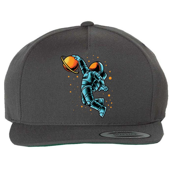 Astronaut Basketball Player Wool Snapback Cap
