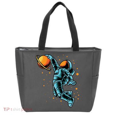 Astronaut Basketball Player Zip Tote Bag