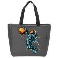 Astronaut Basketball Player Zip Tote Bag