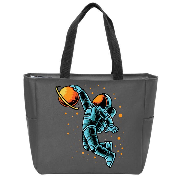Astronaut Basketball Player Zip Tote Bag