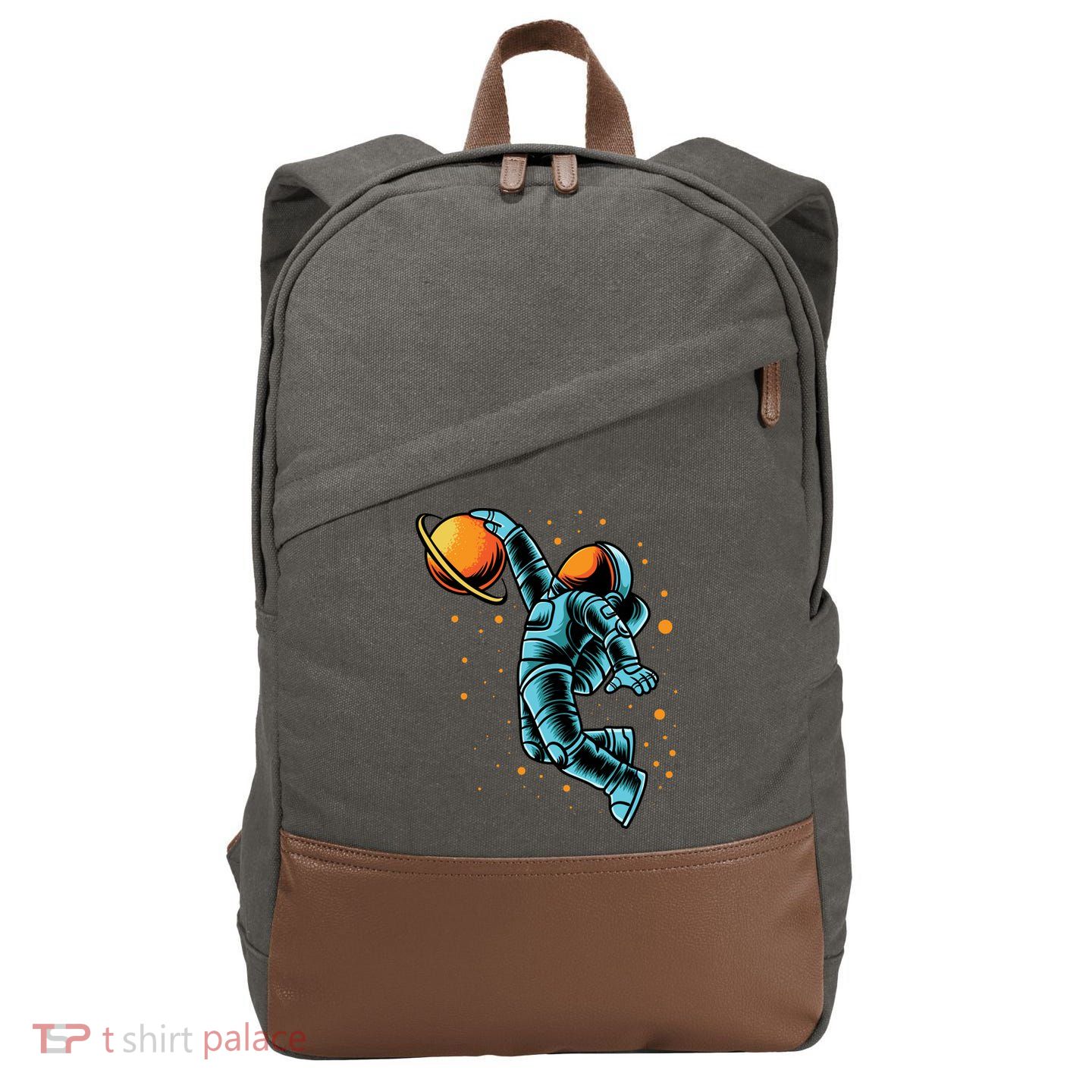 Astronaut Basketball Player Cotton Canvas Backpack