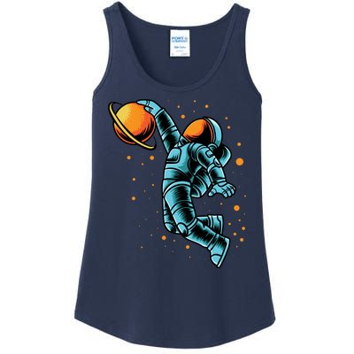 Astronaut Basketball Player Ladies Essential Tank