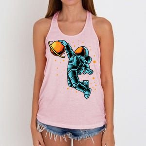 Astronaut Basketball Player Women's Knotted Racerback Tank