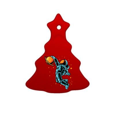 Astronaut Basketball Player Ceramic Tree Ornament